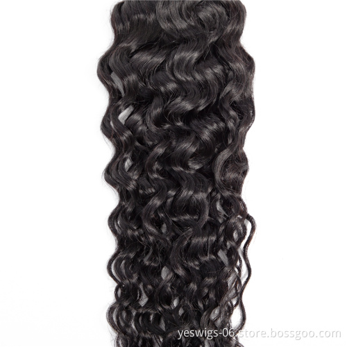 Hot Selling Raw Indian Virgin Hair Human Cuticle Aligned Natural Water Wave Extensions Cheap Single Bundle Indian Hair Weave